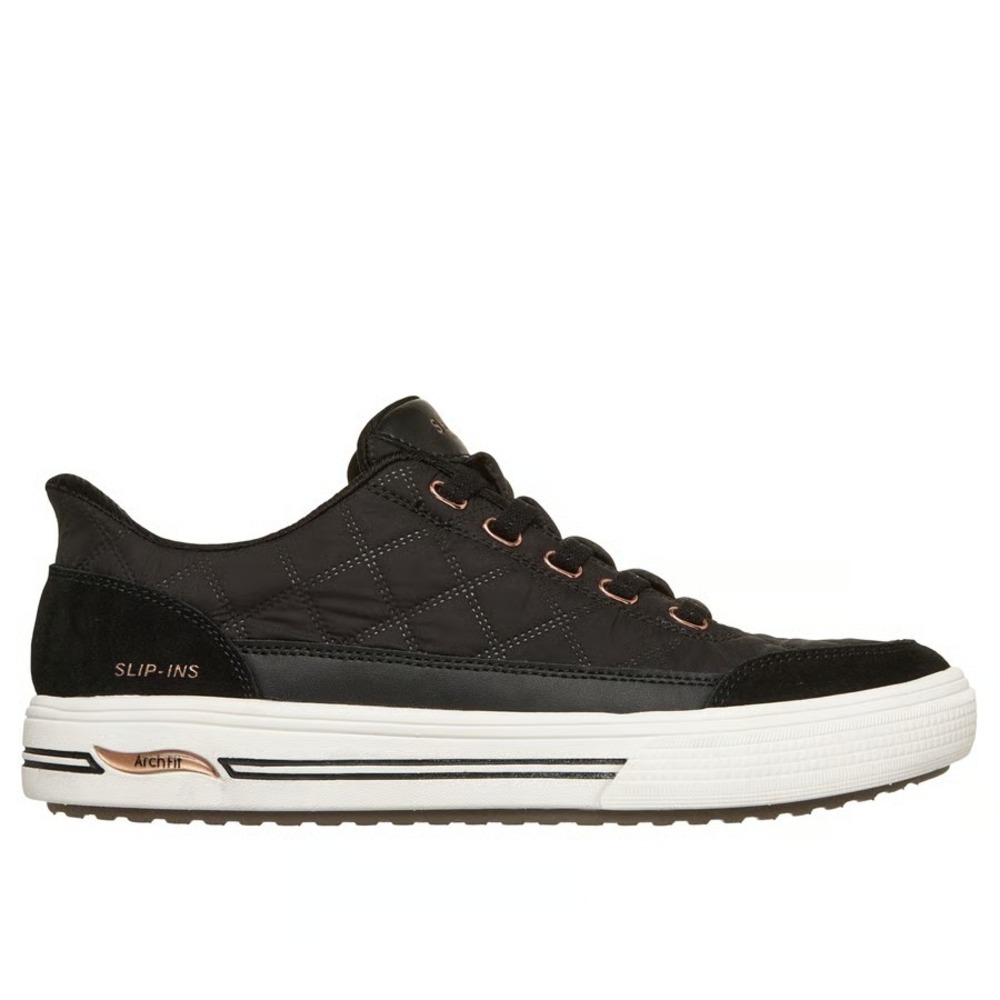 Skechers BLK Slip-ins Arch Fit Arcade Cozy Fit Cuddle Steps Black Size 8.5